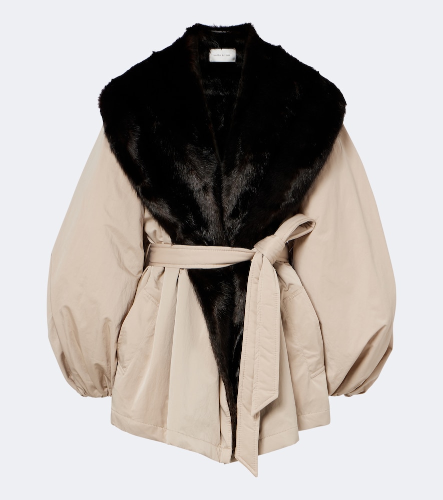 Mantel mit Shearling