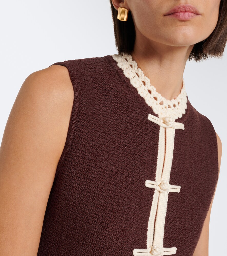 Hattie Crochet-Trimmed Top