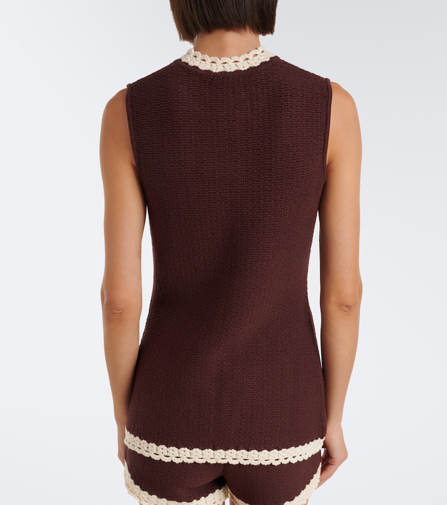 Hattie Crochet-Trimmed Top
