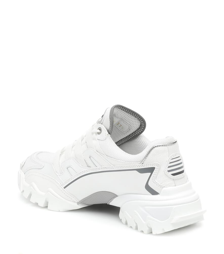 VALENTINO Valentino Garavani Climbers mesh and leather sneakers,P00438280