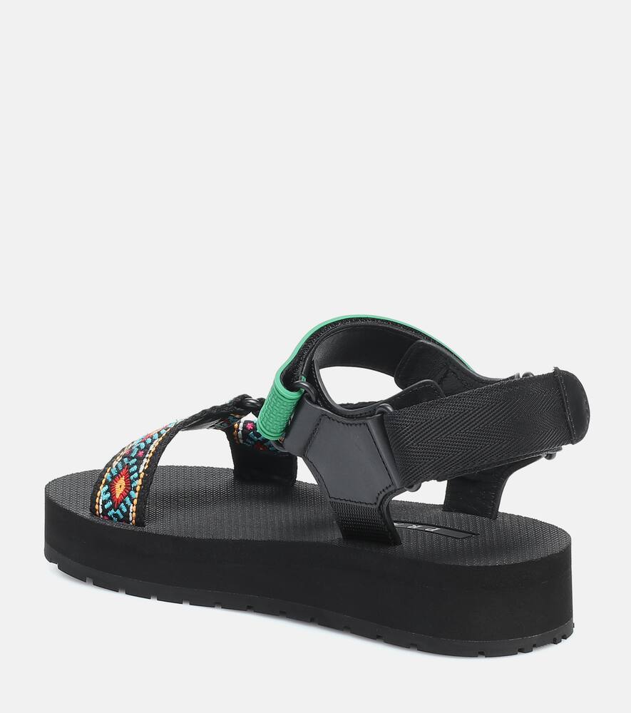 PRADA NOMAD EMBROIDERED SANDALS,P00459178