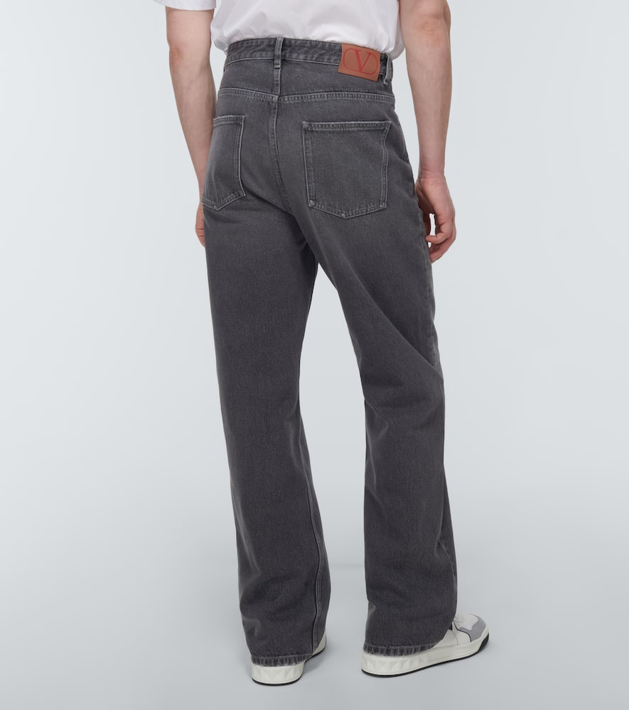 Valentino Straight Jeans In Grey
