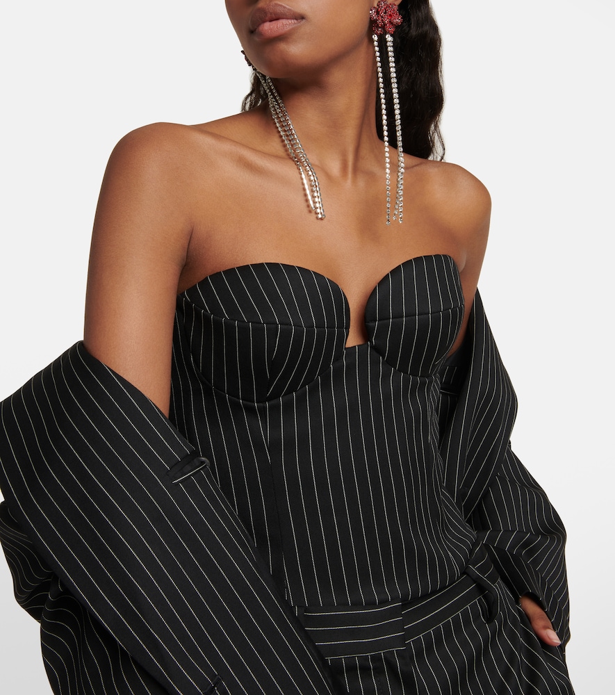 Magda Butrym Magda Butrym Pinstripe Wool Bustier 