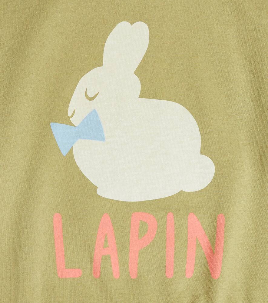 Shop Jellymallow Lapin Printed Cotton Sweatshirt In Khaki