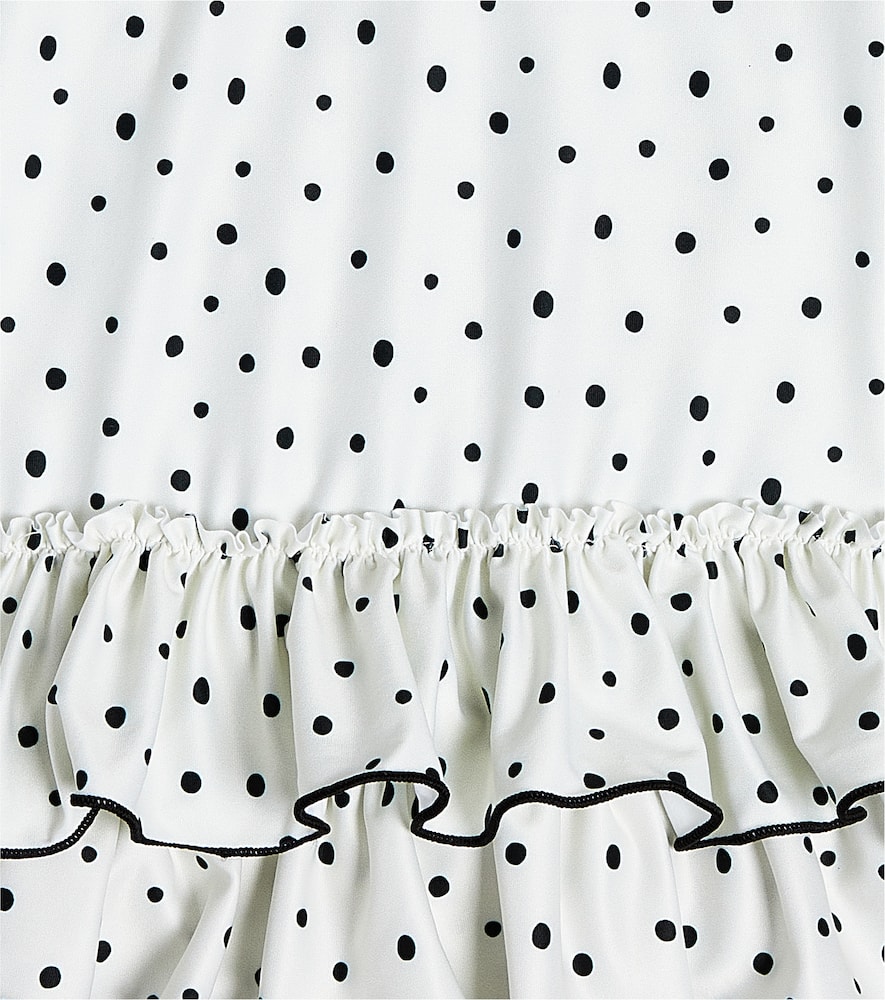 Suncracy Ruffle-trimmed Swimsuit In White