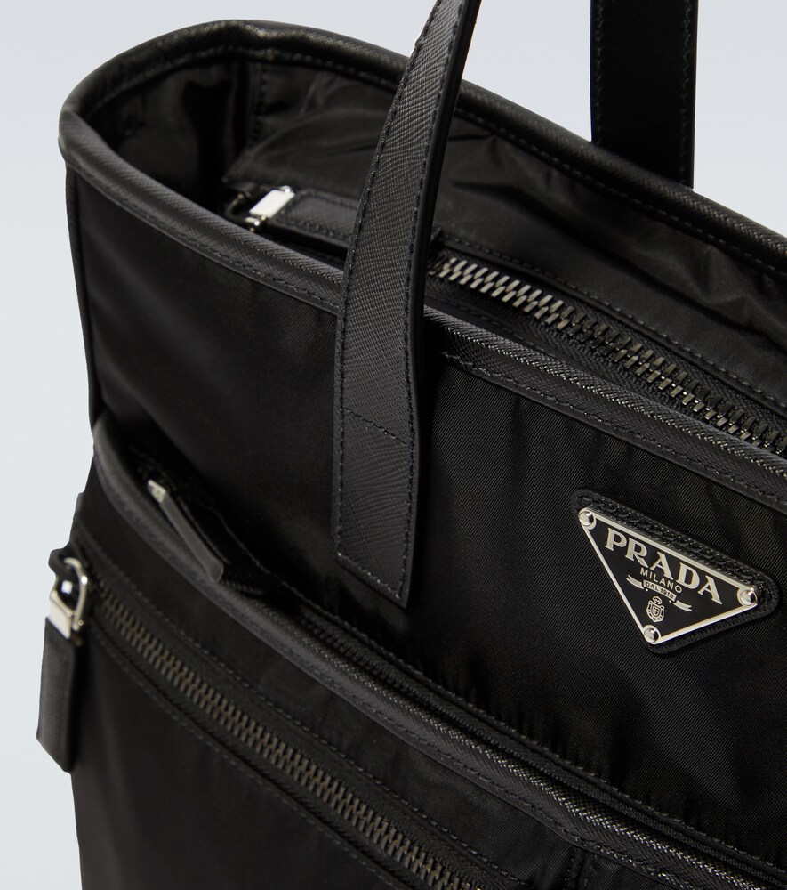  Prada Prada Tote Bag Aus Re-nylon Mit Leder 