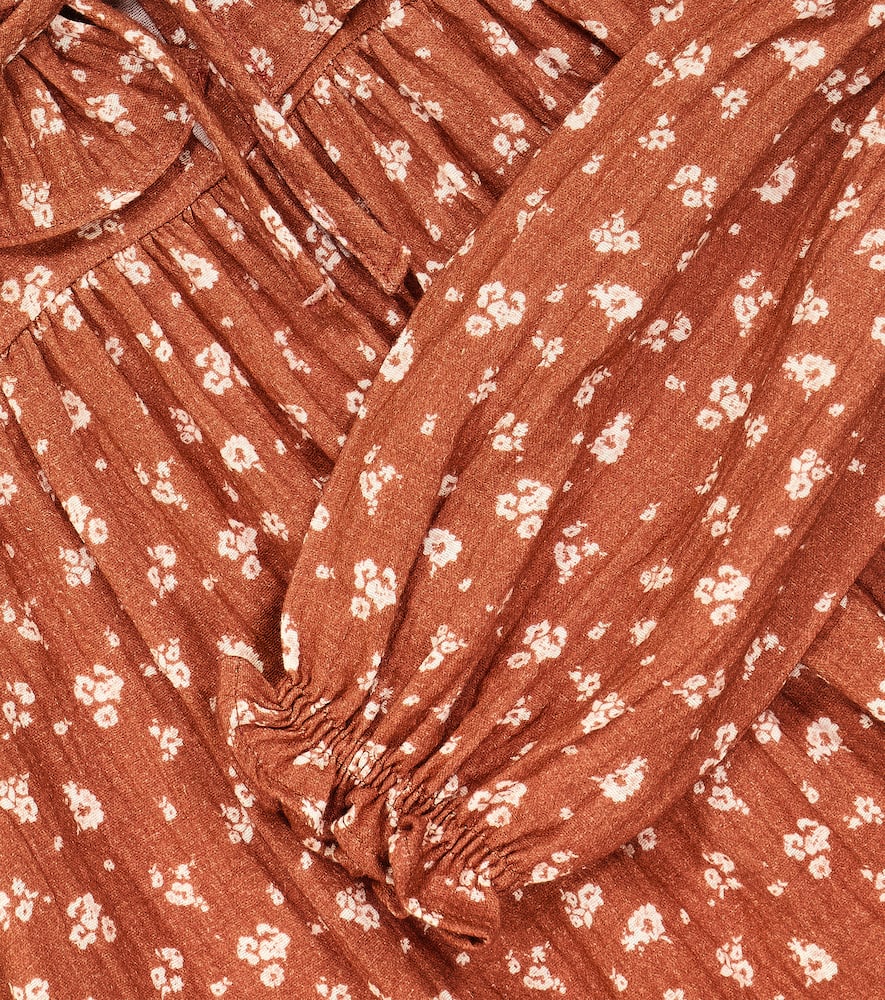 The New Society Kleid Barbara Aus Baumwolle In Multicoloured