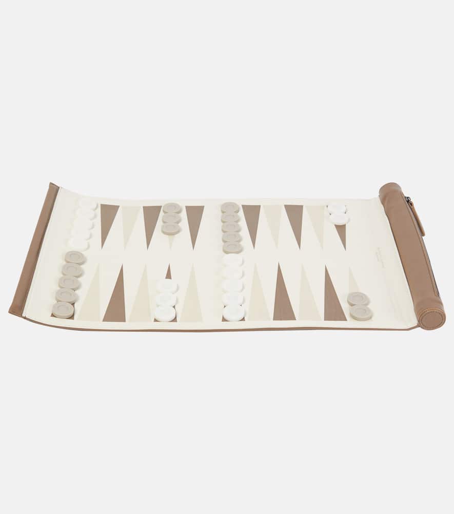 Brunello Cucinelli Portable leather backgammon set
