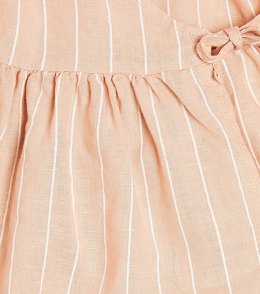 Il Gufo Baby Linen And Cotton Dress In Pink