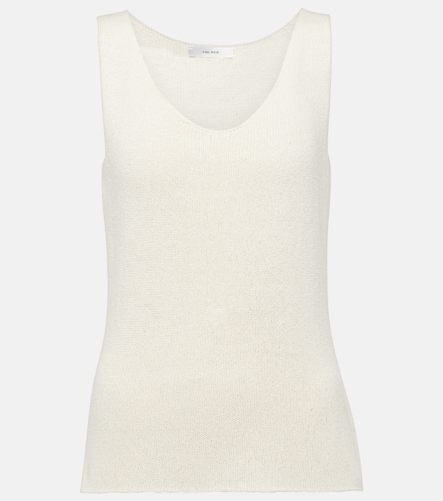 Shop The Row Favana Silk Tank Top In Weiss