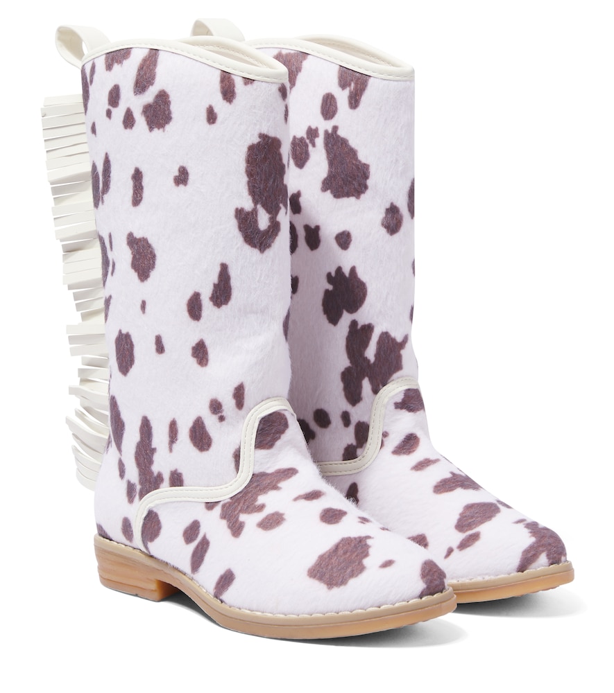 Stella McCartney Stella McCartney Kids Printed fringed cowboy boots　ステラ マッカートニー キッズ プリント フリンジ カウボーイ ブーツ