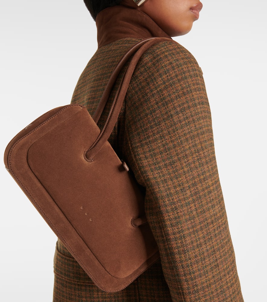 Aesther Ekme Lagune Mini Suede Shoulder Bag In Brown