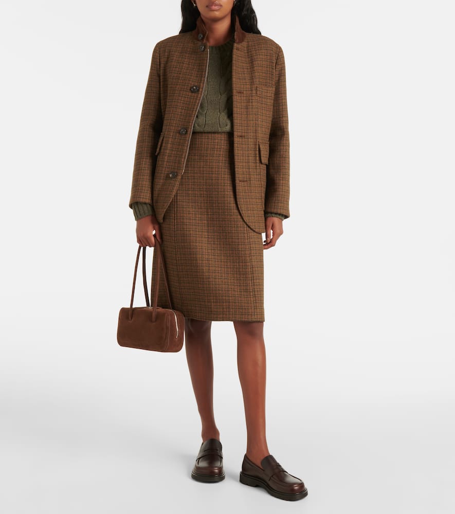 Aesther Ekme Lagune Mini Suede Shoulder Bag In Brown