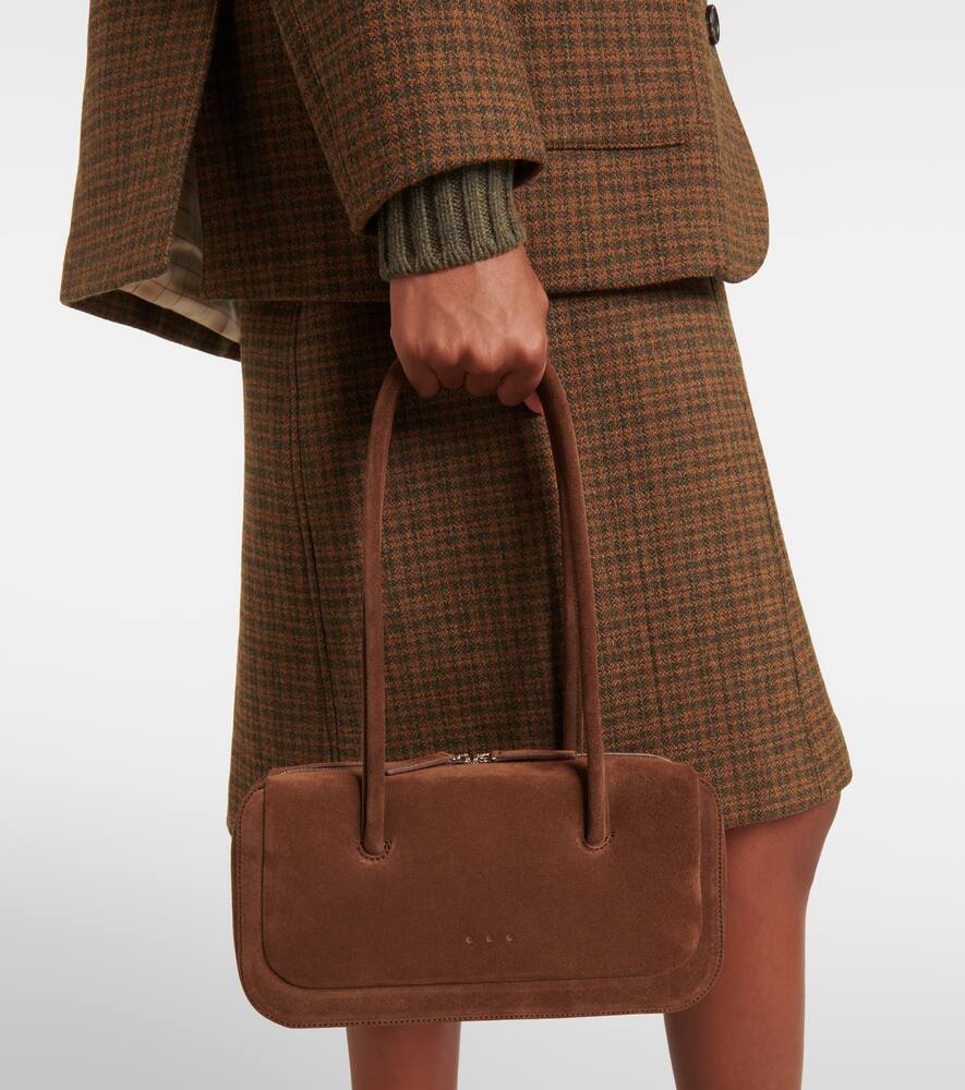 Aesther Ekme Lagune Mini Suede Shoulder Bag In Brown
