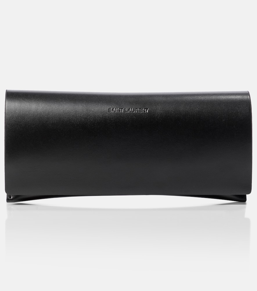 Shop Saint Laurent Sl 713 Rectangular Sunglasses In Green