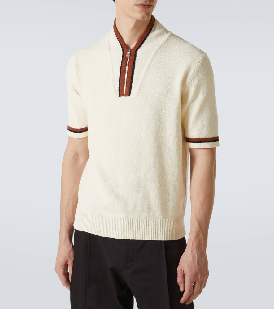 Dolce & Gabbana Sweater Cotton Blend Contrast Trim In White