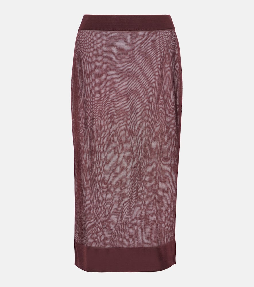 Knitted pencil skirt