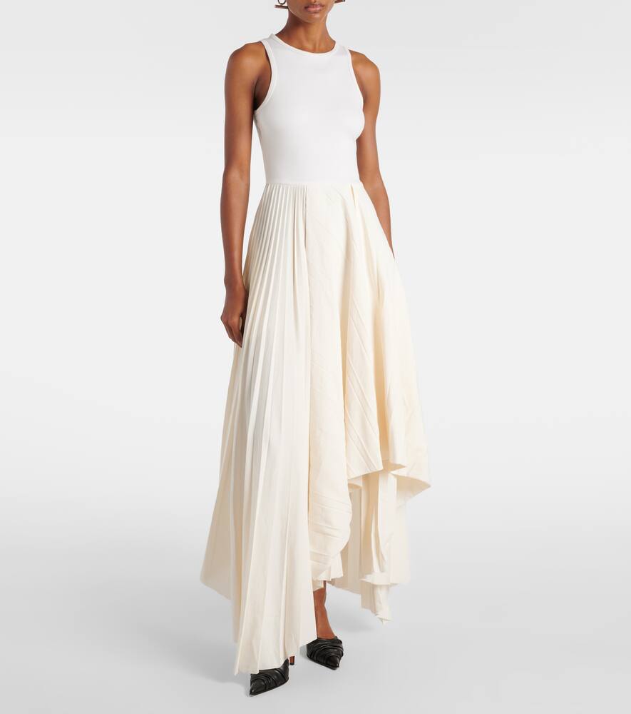 Alexander Mcqueen Mcqueen Asymmetrical Dress In White