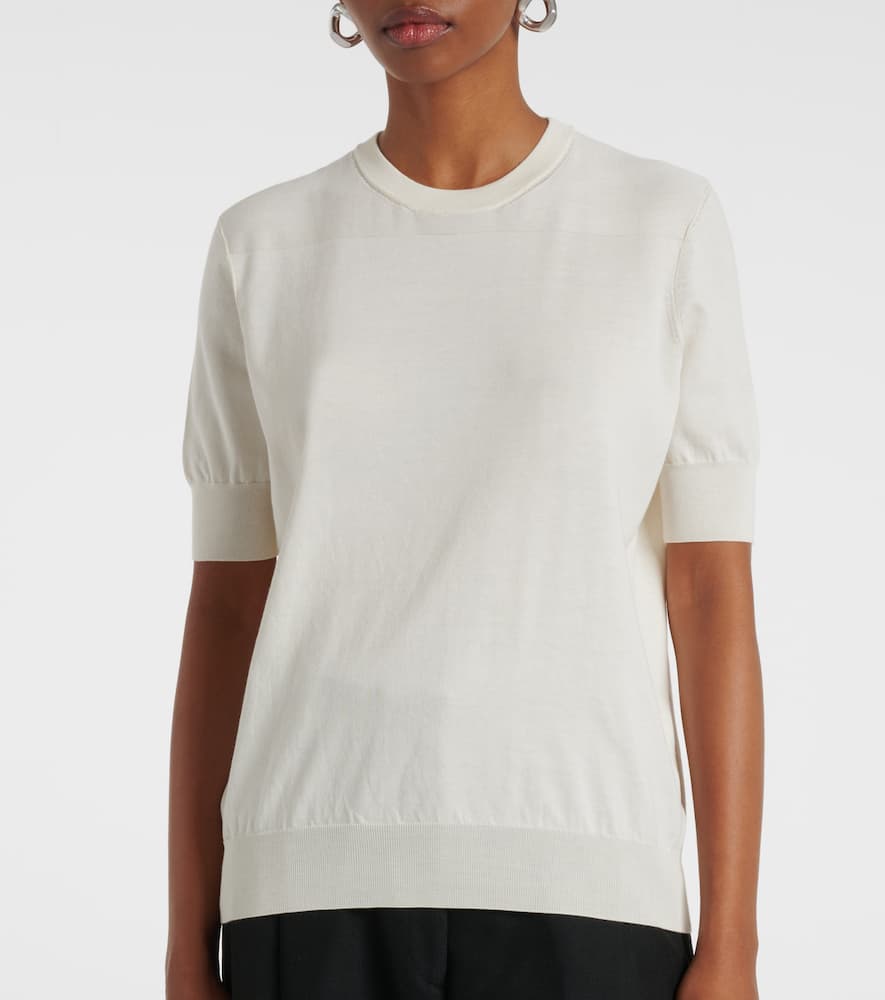 Jil Sander Cotton Sweater In Beige