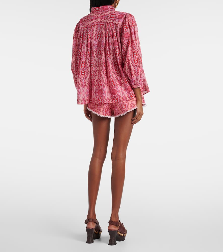 Etro Neck-tie Long-sleeved Blouse In Brown