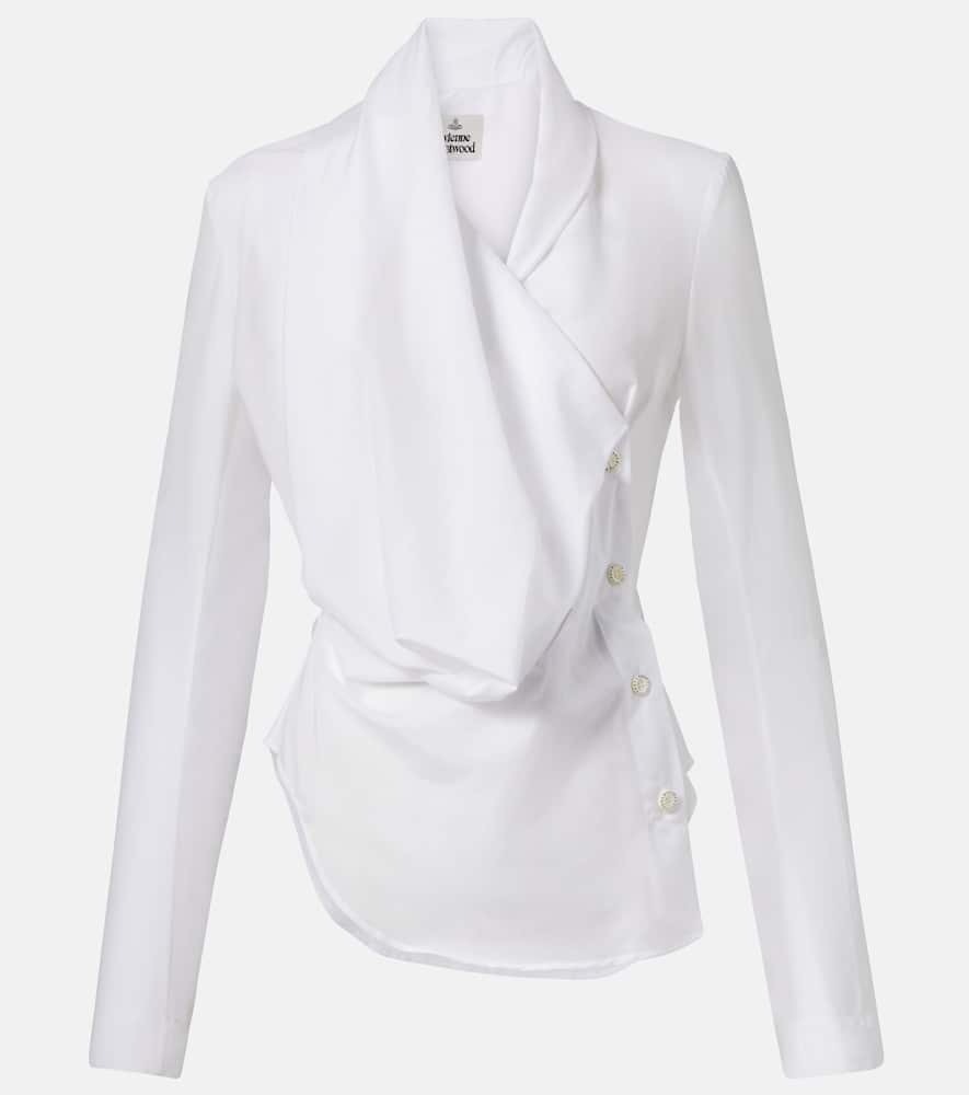 Vivienne Westwood Galatea draped cotton and silk shirt