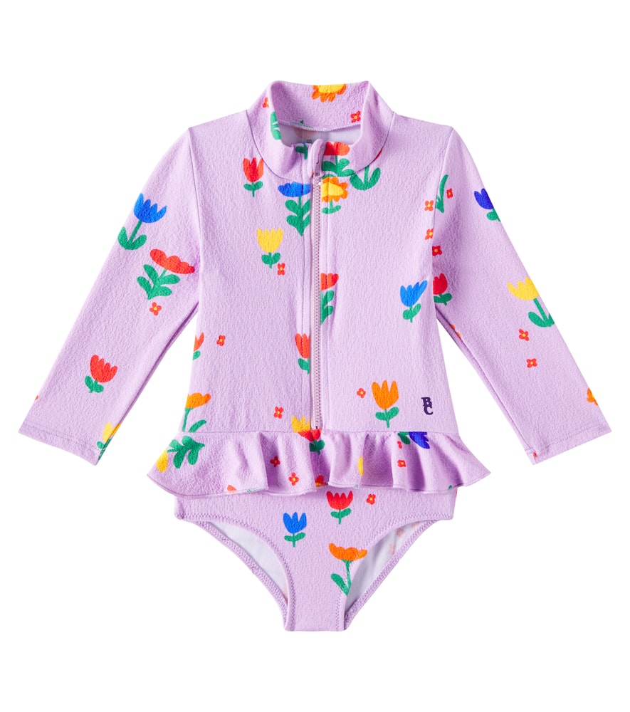 Bobo Choses Floral Motif Swimsuit In Purple
