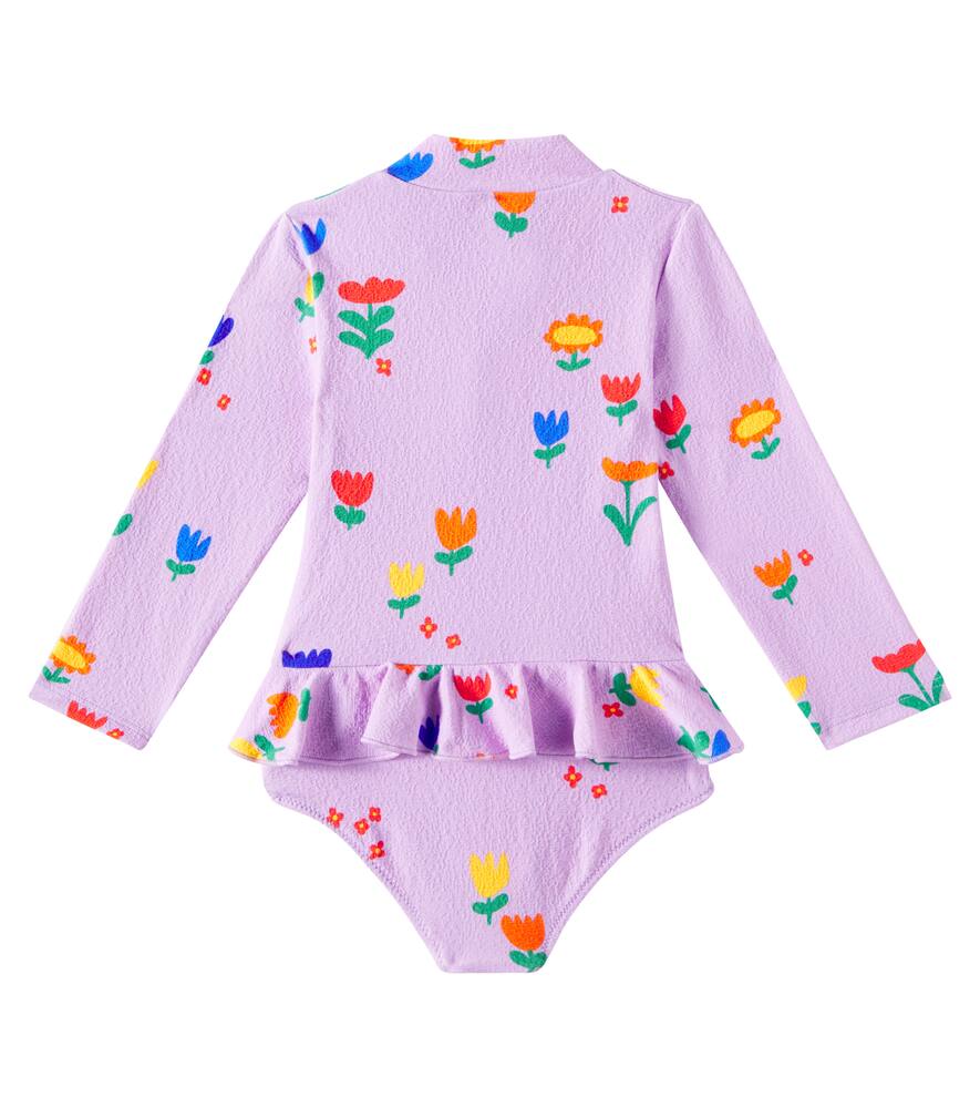 Bobo Choses Floral Motif Swimsuit In Purple