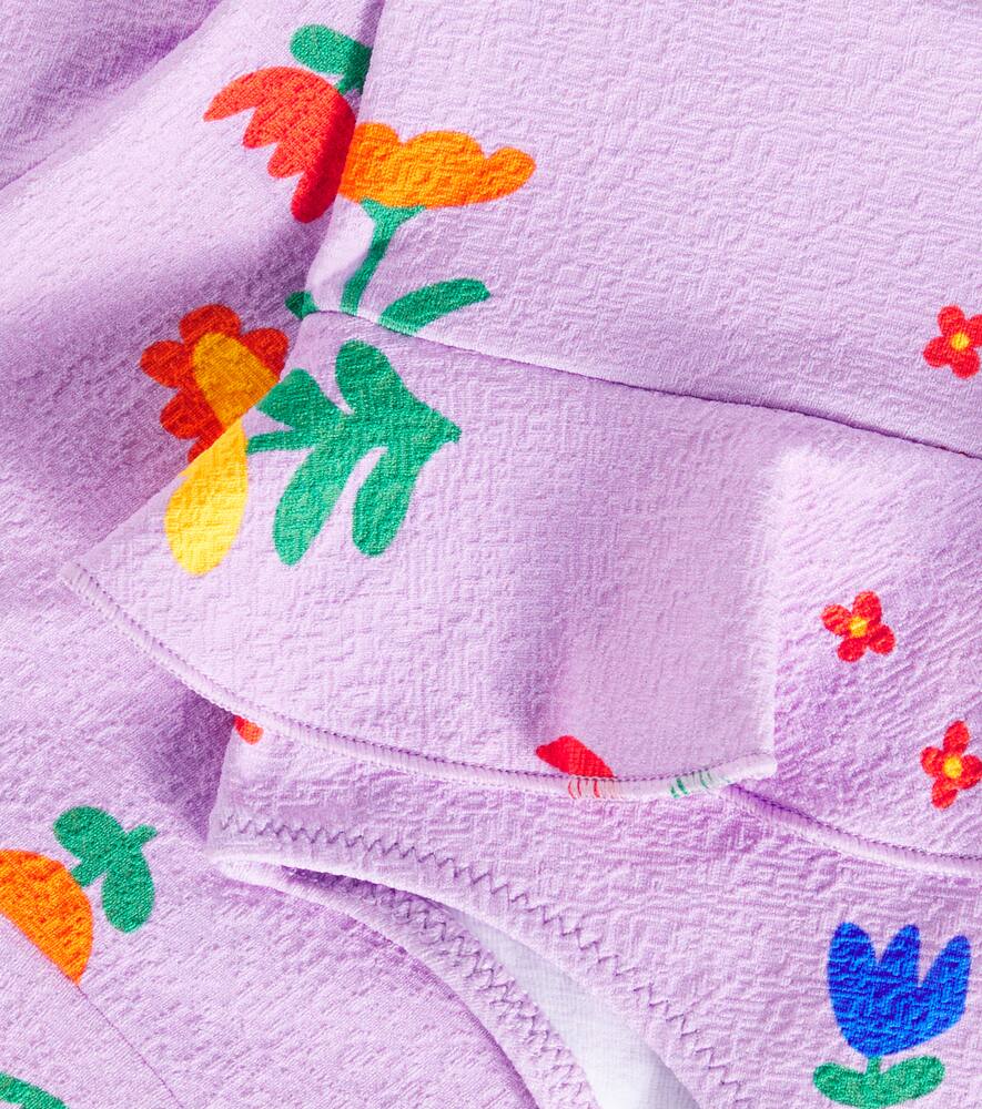 Bobo Choses Floral Motif Swimsuit In Purple