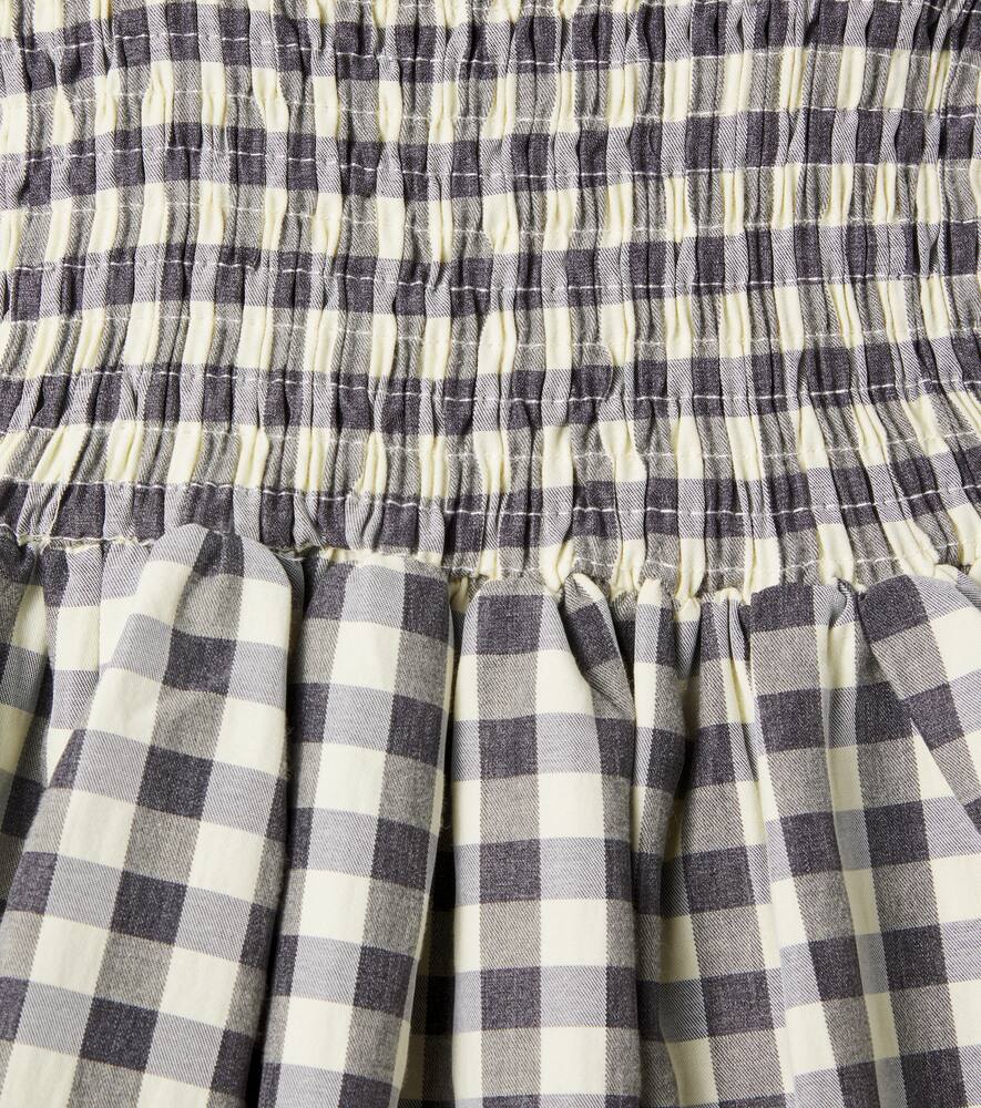 Molo Cherisla Checked Cotton-blend Dress In Sun Check