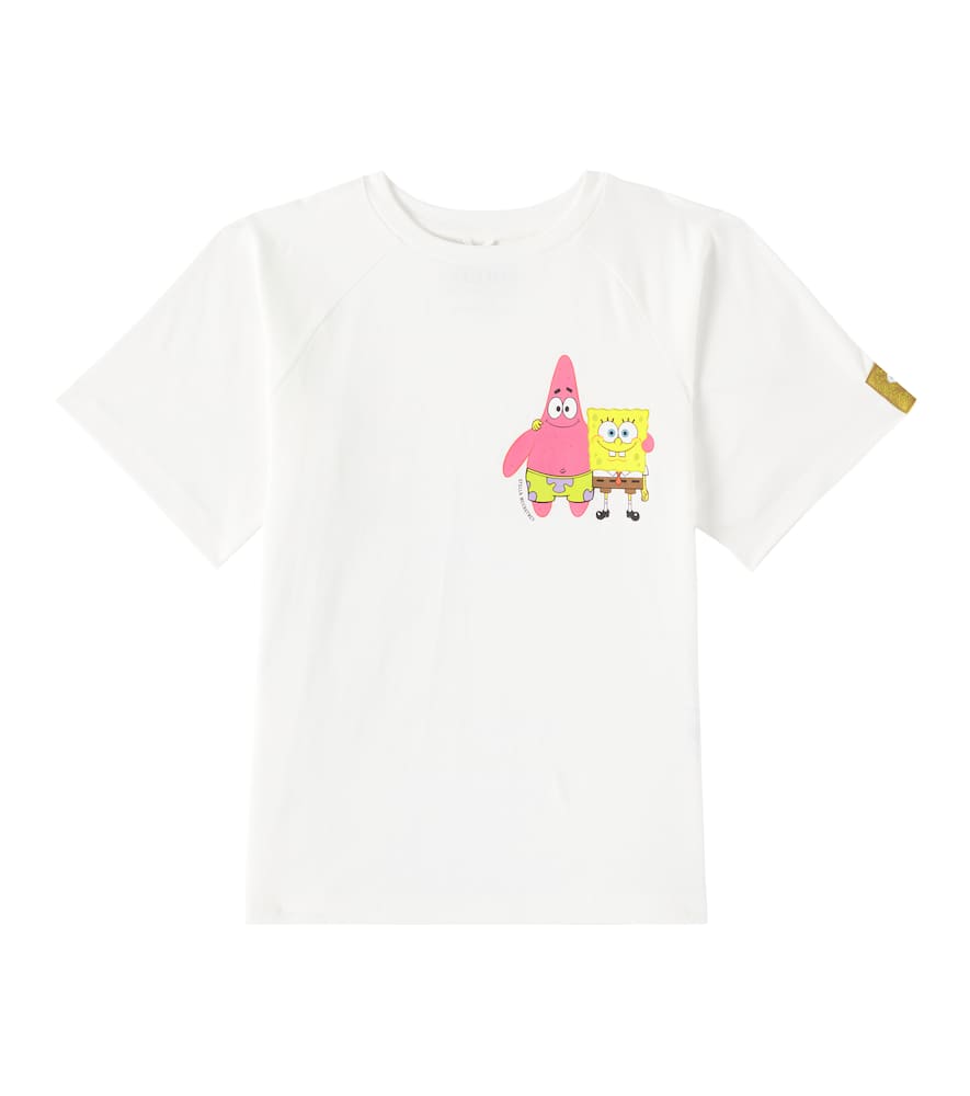 Stella Mccartney Printed Cotton T-shirt In Ivory