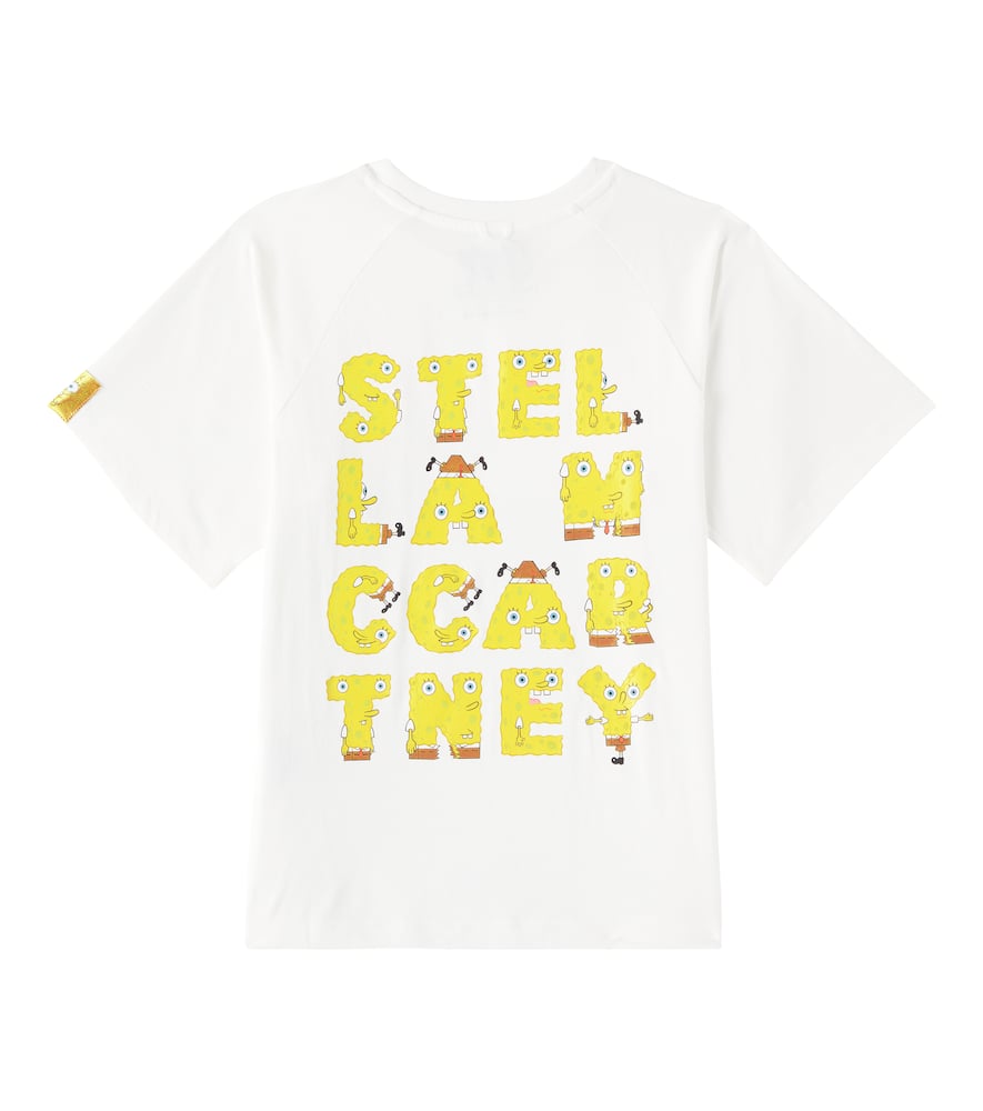 Stella Mccartney Printed Cotton T-shirt In Ivory