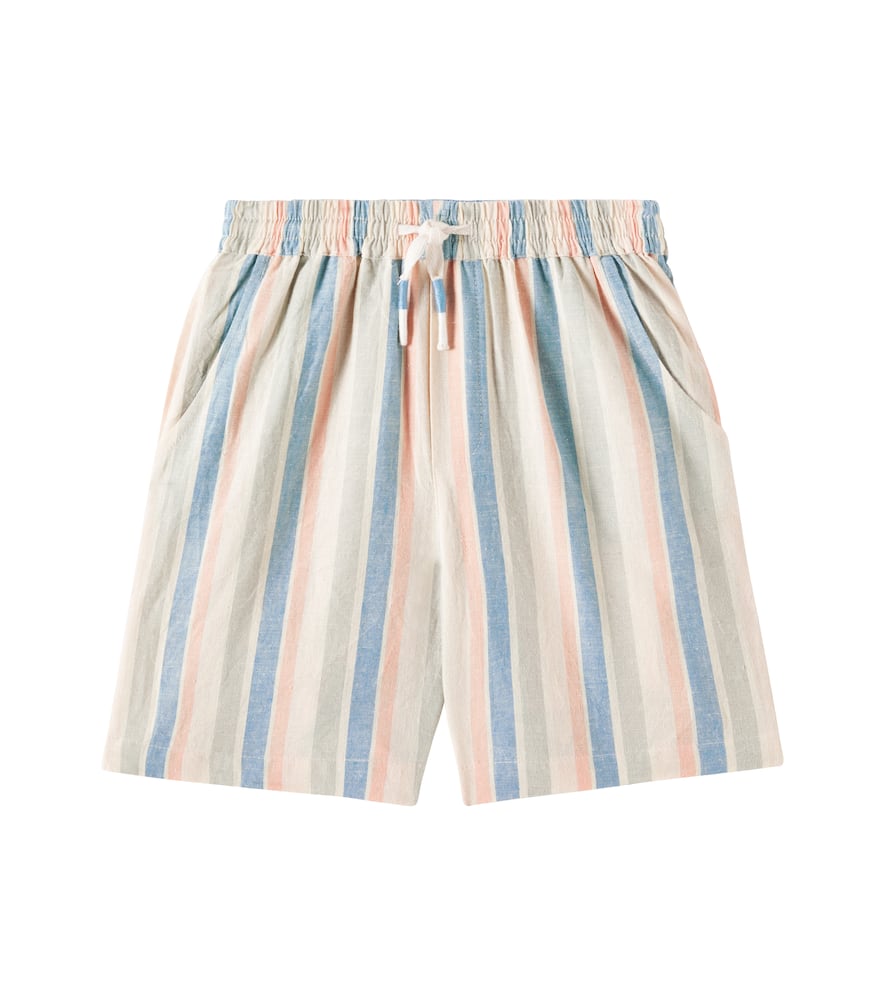 Louise Misha Obiki striped cotton and linen shorts