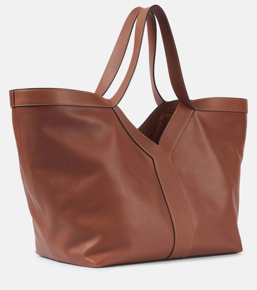 Saint Laurent Y Leather Tote Bag In Brown