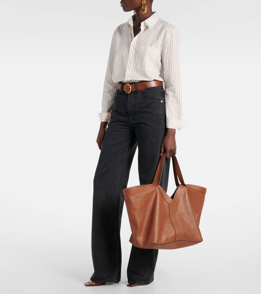 Saint Laurent Y Leather Tote Bag In Brown