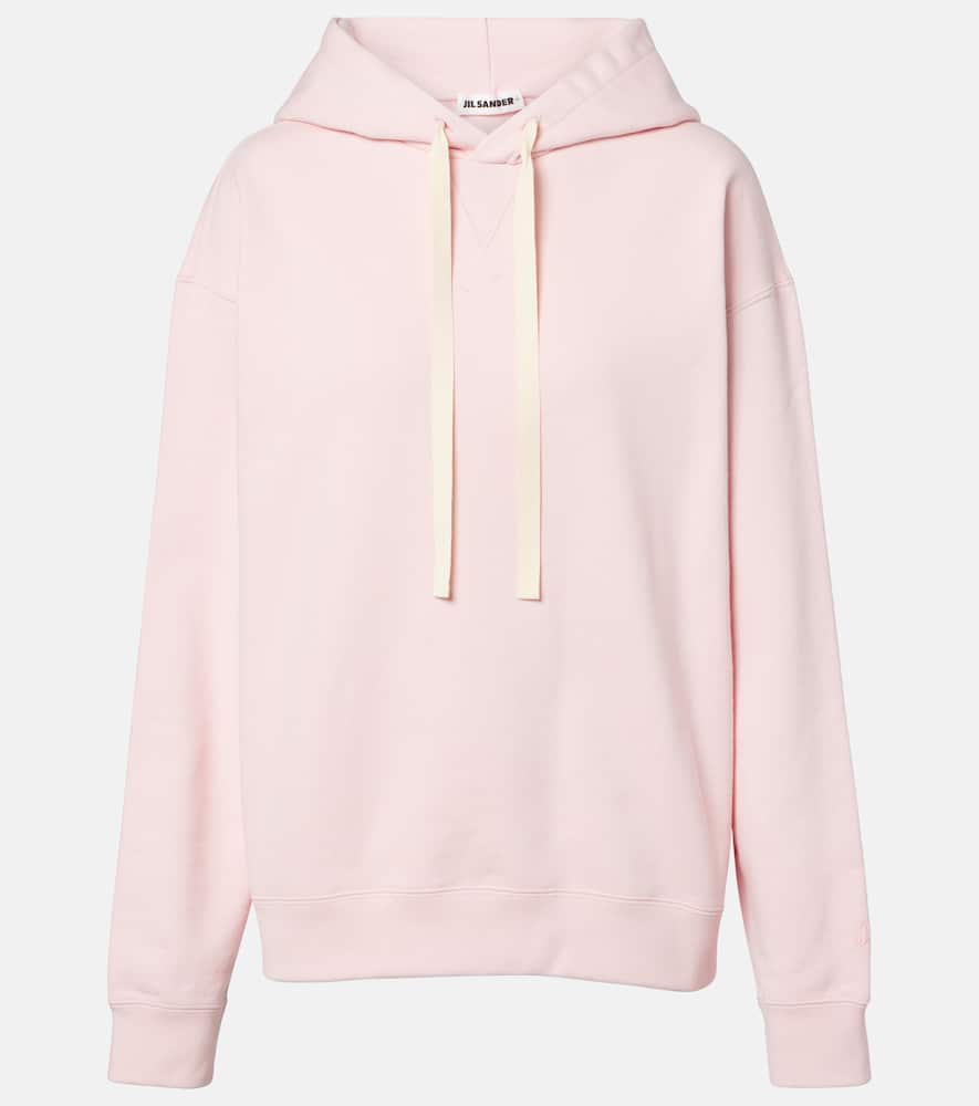 Jil Sander Cotton Jersey Hoodie In Pink