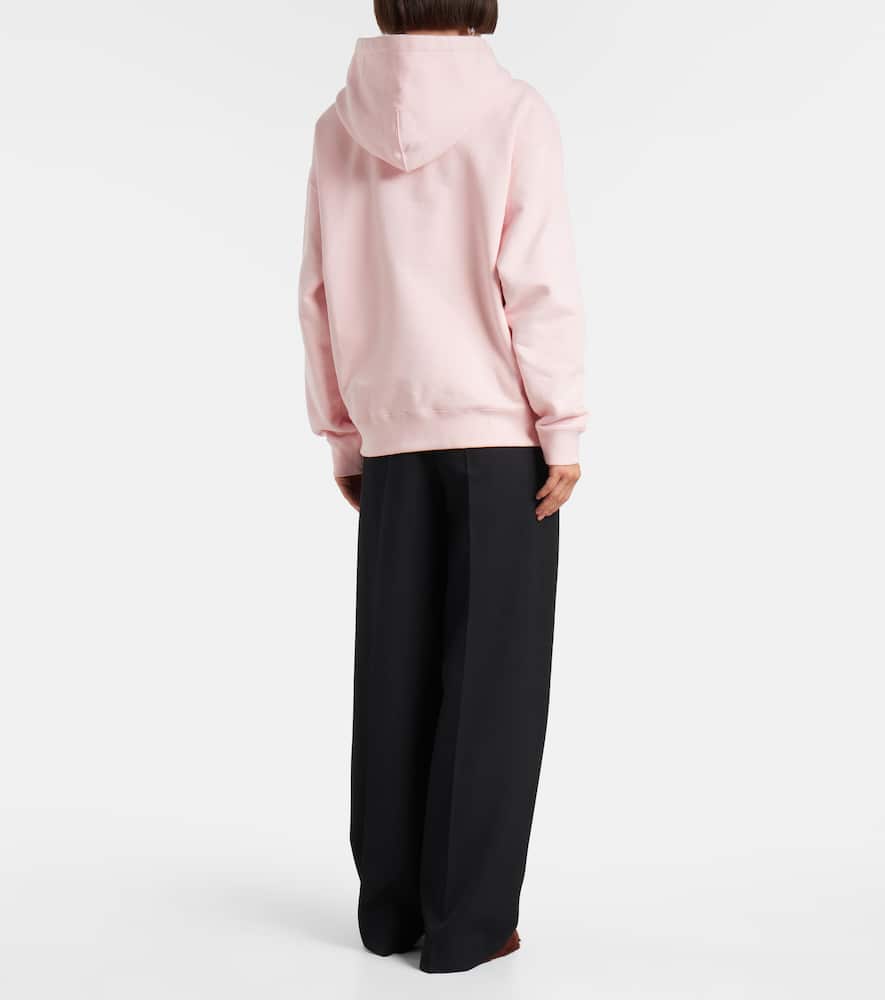 Jil Sander Cotton Jersey Hoodie In Pink