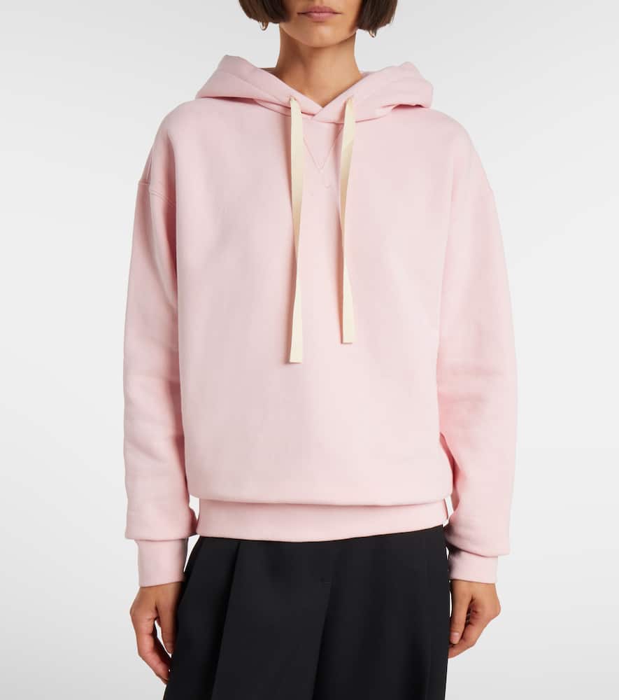 Jil Sander Cotton Jersey Hoodie In Pink