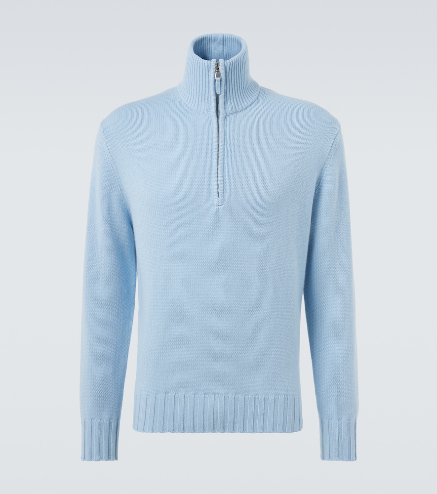 Allude Cashmere Half Zip Sweater