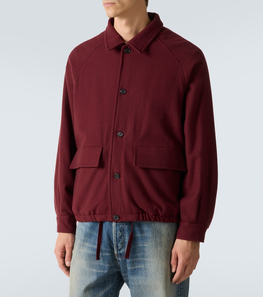A.presse Cashmere Blouson Jacket In Burgundy