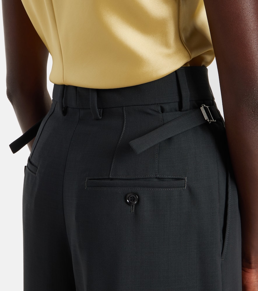 Ami Alexandre Mattiussi High-rise Virgin Wool Twill Pants In Black