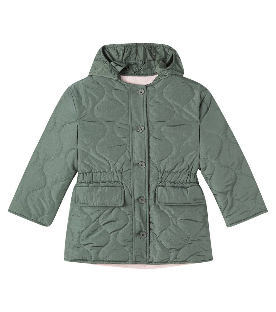 Bonpoint Reversible Quilted Jersey Jacket In Green