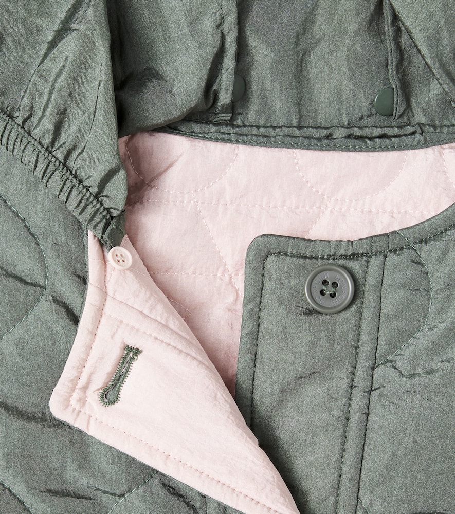 Bonpoint Reversible Quilted Jersey Jacket In Green