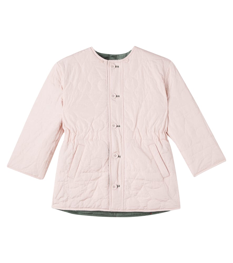 Bonpoint Reversible Quilted Jersey Jacket In Green