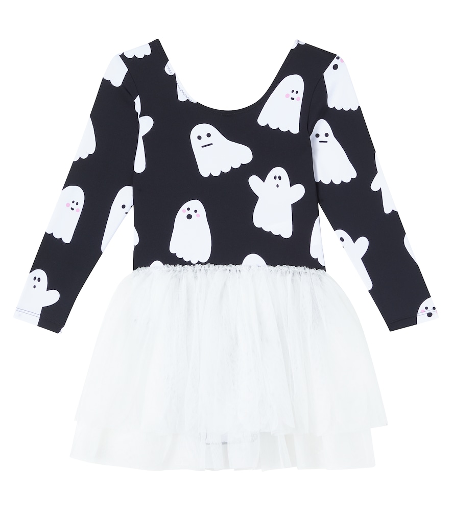 Stella McCartney Kids Printed jersey and tulle dress　Stella McCartney Kids プリントジャージーとチュールドレス Stella