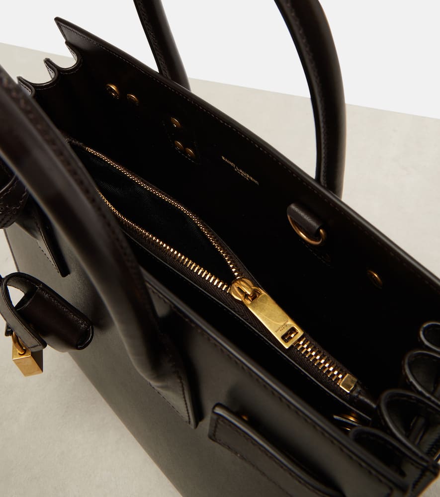 Saint Laurent Sac De Jour Baby Leather Tote Bag In Brown