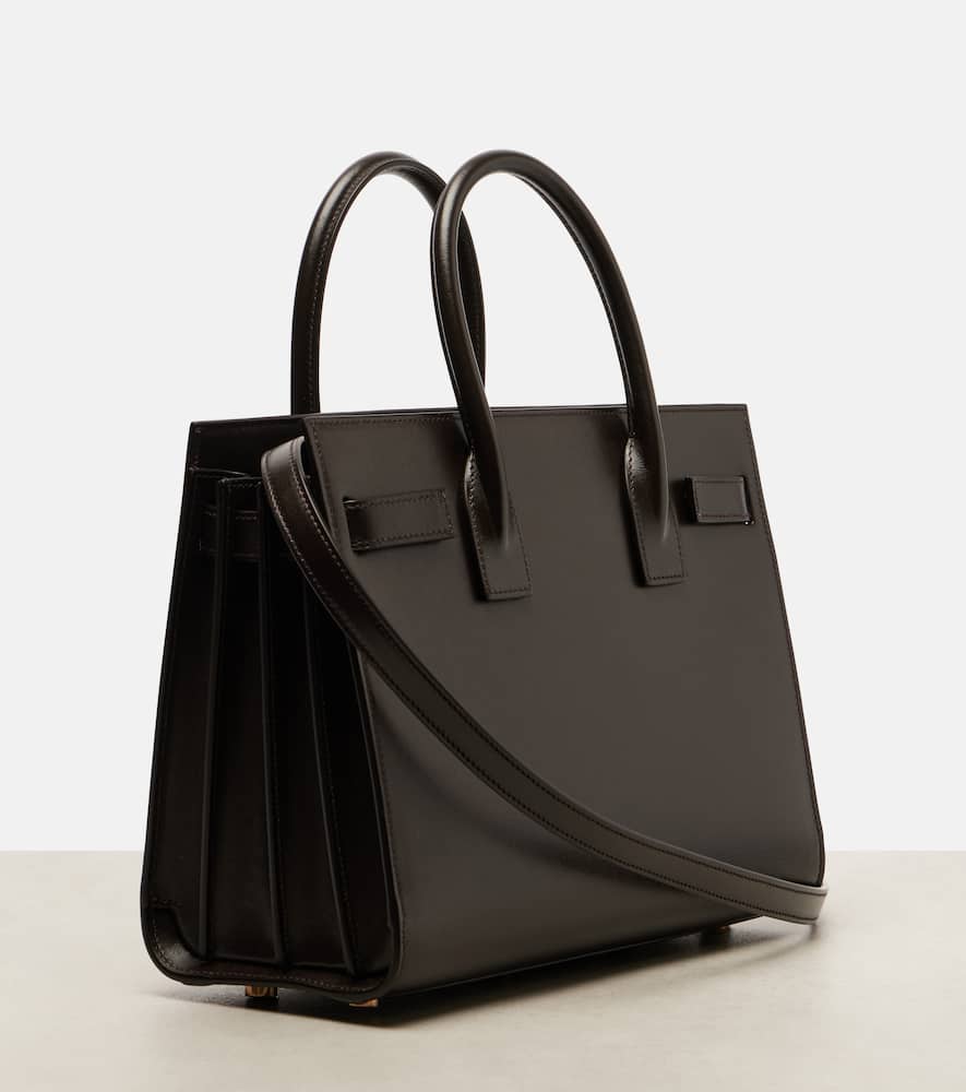 Saint Laurent Sac De Jour Baby Leather Tote Bag In Brown