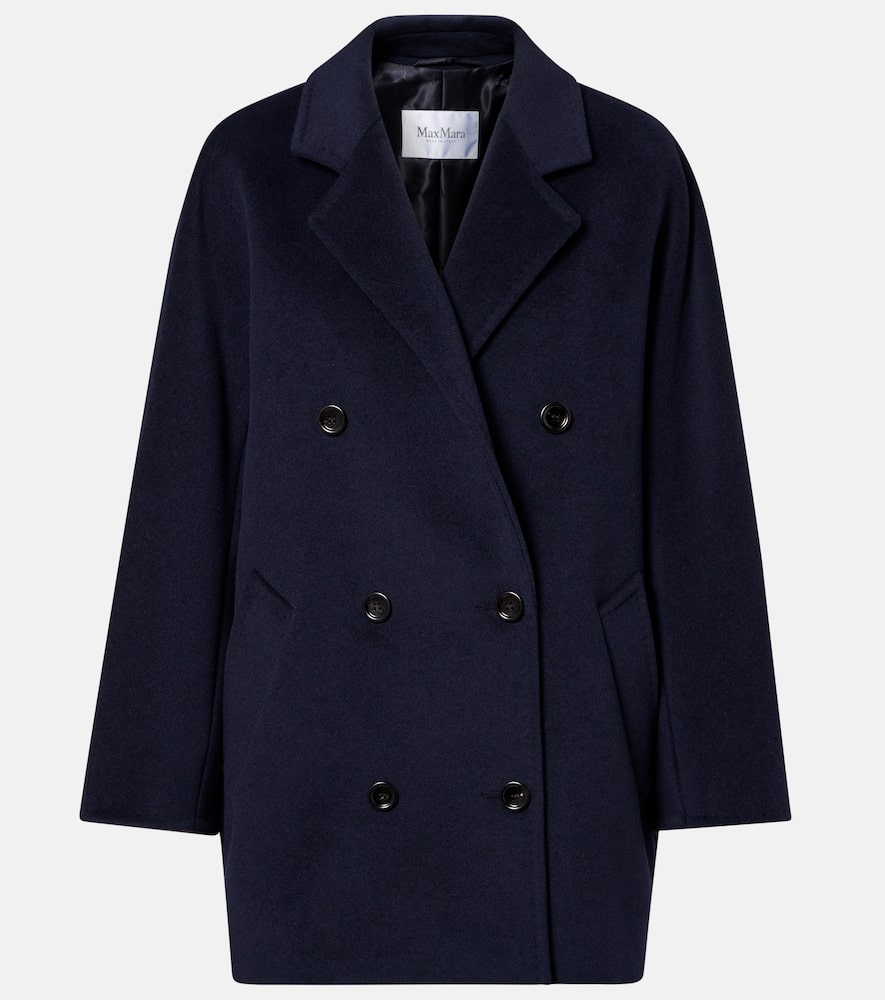 Max Mara Rebus Wool And Cashmere Coat In Blue