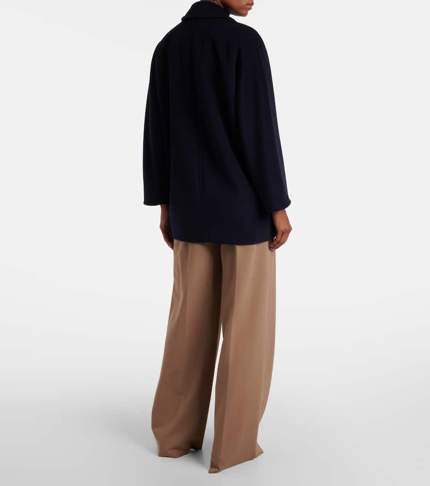 Max Mara Rebus Wool And Cashmere Coat In Blue