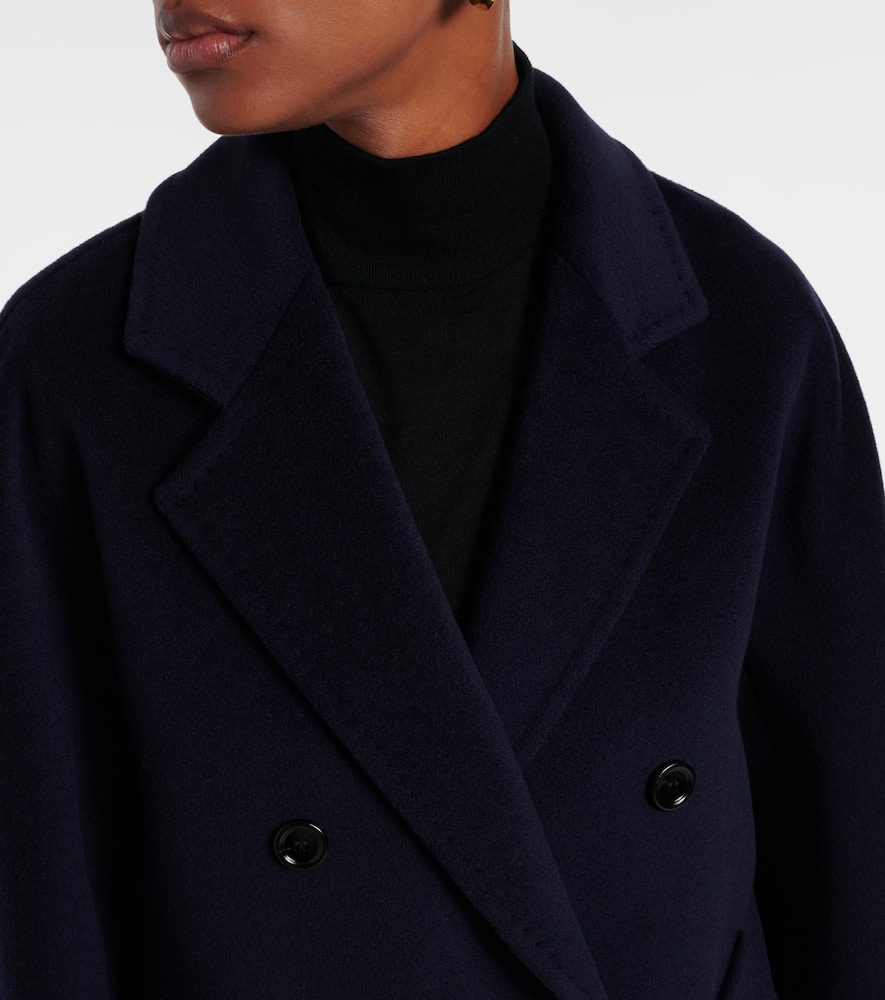 Max Mara Rebus Wool And Cashmere Coat In Blue