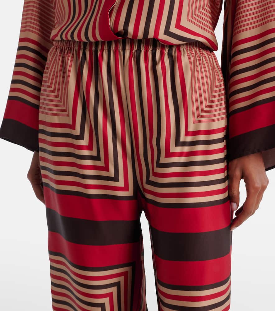 Faithfull Jensen Printed Wide-leg Pants In Brown